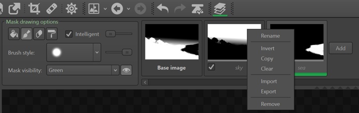 Layers tool in easyHDR