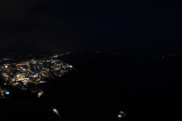 Santorini at night, one of raw photos later used for HDR processing, thumbnail